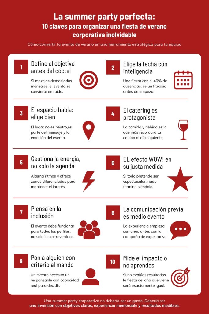 10 claves para organizar una fiesta de verano corporativa que tu equipo no olvide