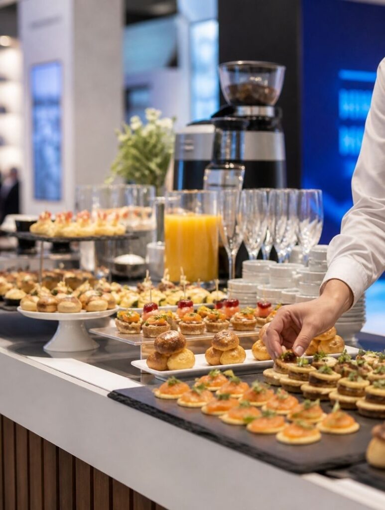 catering stands a medida