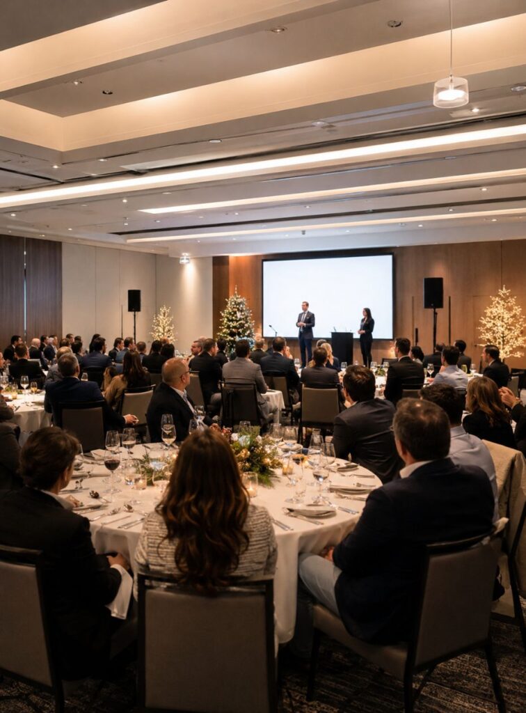 convención y cena de navidad